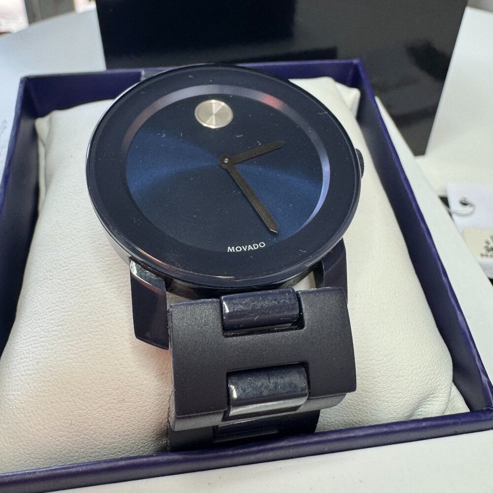 MOVADO Bold 3600510 BLUE DIAL BLUE STAINLESS STEEL BRACELET MENS WATCH